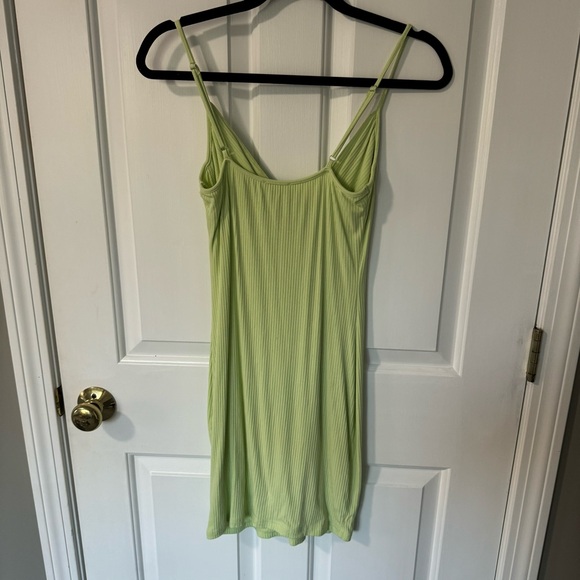 Lime Green Mini Dress - Picture 2 of 3